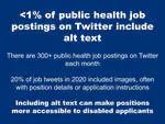 Alt Text in Twitter Job Postings are an Underutilized Tool to Support Accessibility